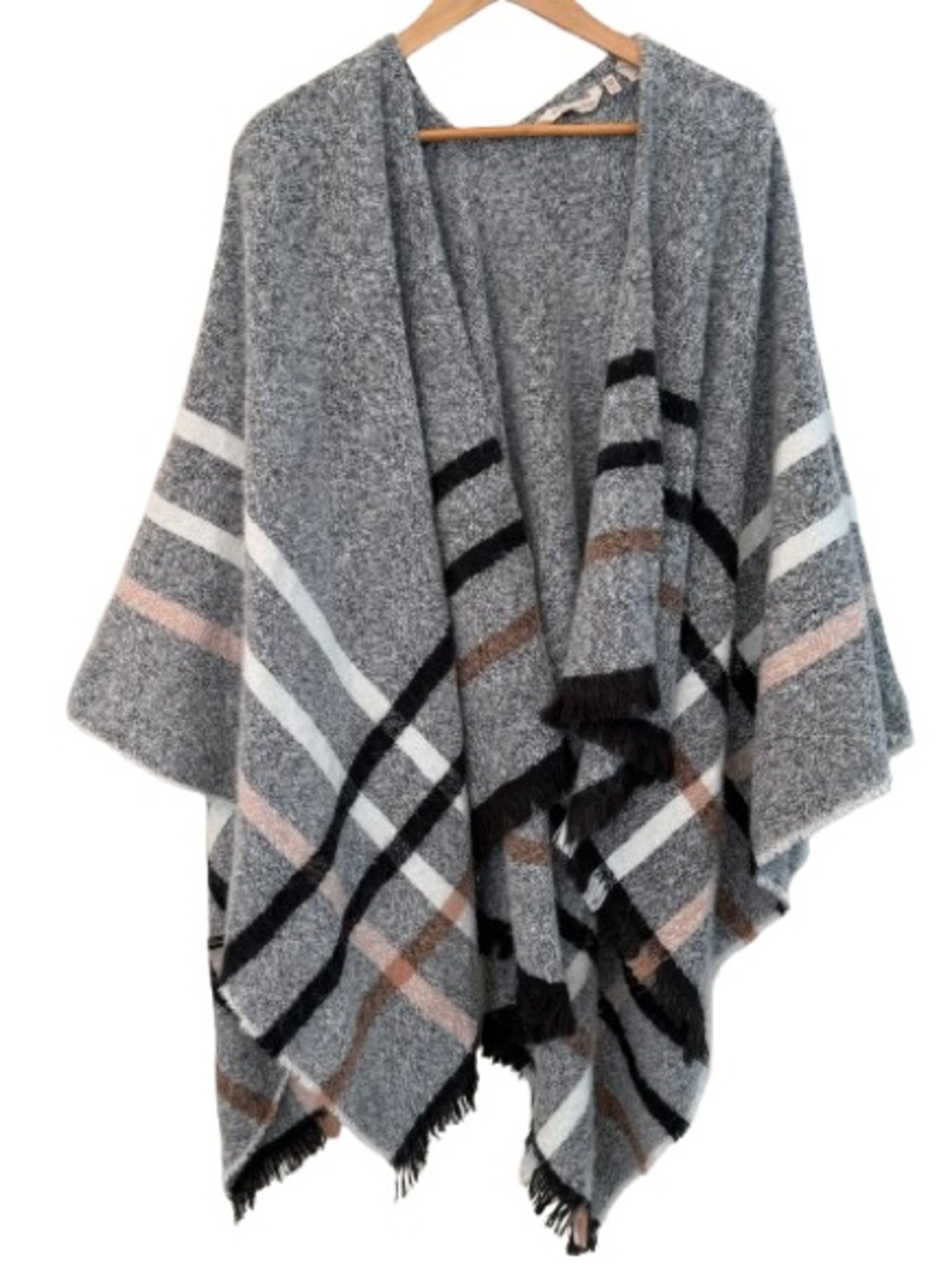 Soft Surroundings Blanket Sweater Shawl Wrap Cardigan Poncho Cozy Soft One Size